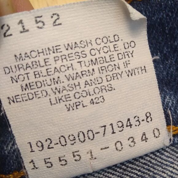 Vintage Levi's 550 Relaxed Tapered Blue Denim Jeans - Picture 6 of 8